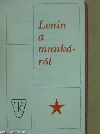 Lenin a munkáról (minikönyv) (számozott)