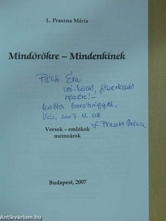 Mindörökre - Mindenkinek (dedikált példány)