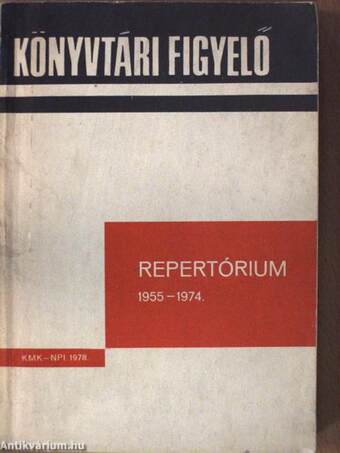 Könyvtári Figyelő repertórium 1955-1974.