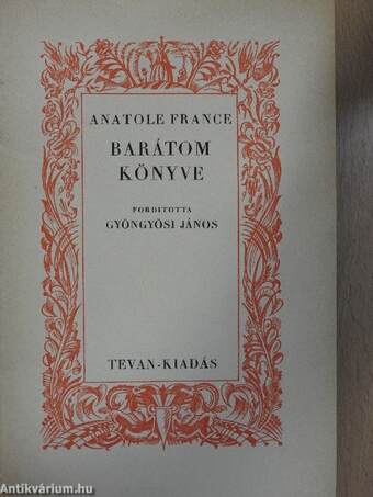 Barátom könyve