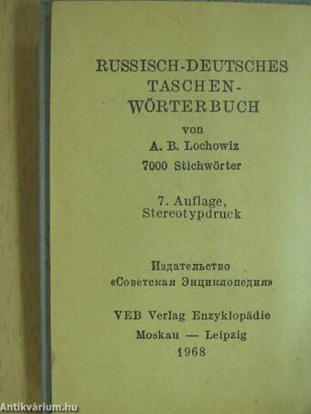 Russisch-Deutsches Taschenwörterbuch (minikönyv)