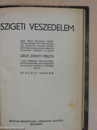 Kisfaludy Sándor válogatott költeményei/Ludas Matyi és más költemények/Bánk bán/Vörösmarty válogatott munkái/Szigeti veszedelem