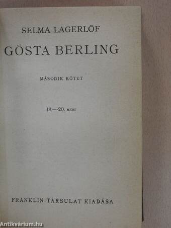 Gösta Berling I-II.