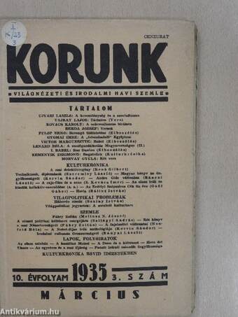 Korunk 1935. március