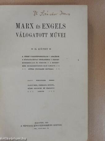 Marx és Engels válogatott művei II.
