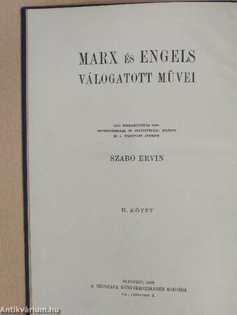 Marx és Engels válogatott művei II.