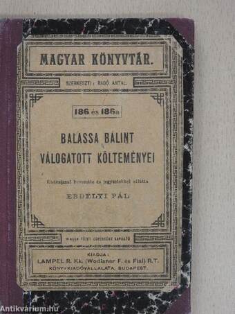 Balassa Bálint válogatott költeményei