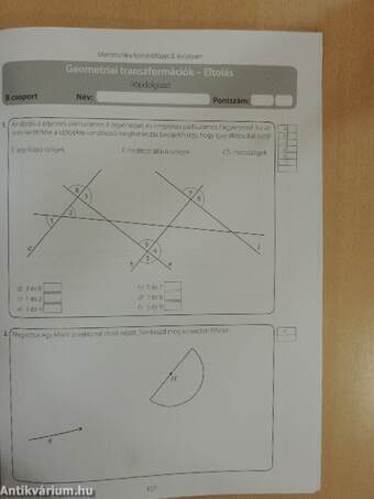 Matematika felmérőfüzet 8.