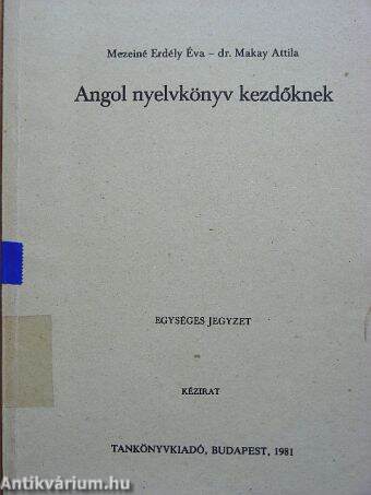 Angol nyelvkönyv kezdőknek