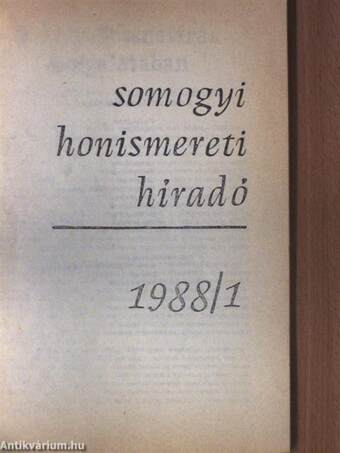 Somogyi Honismereti Híradó 1988/1.