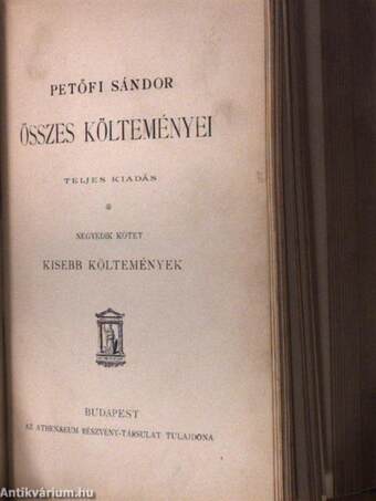 Petőfi Sándor összes költeményei III-IV. (töredék)