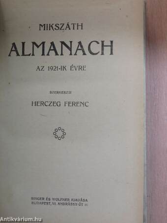 Mikszáth Almanach 1921