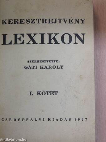 Keresztrejtvény lexikon I.