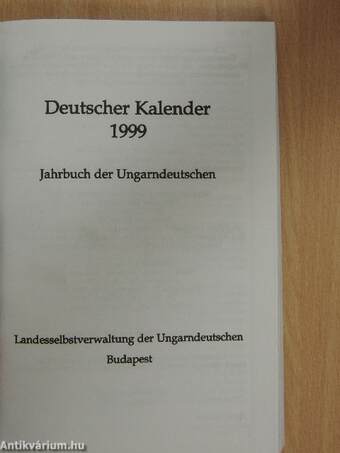 Deutscher Kalender 1999