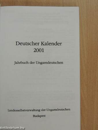 Deutscher Kalender 2001