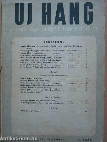 Uj Hang 1952. december