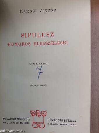 Sipulusz humoros elbeszélései II.