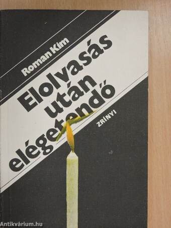 Elolvasás után elégetendő