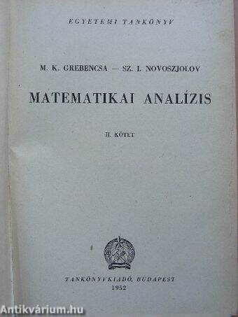 Matematikai analízis II. (töredék)