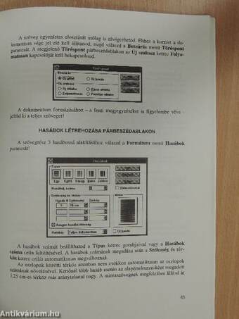 Word 6.0 gyakorlatok II. (töredék)