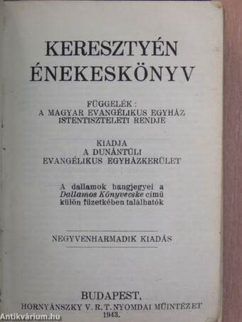 Keresztyén énekeskönyv