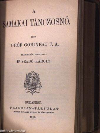 Paraenezisek és Maximák/A zene esztétikája/Az élet semmiségéről és gyötrelméről/Pascal gondolatai/A samakai tánczosnő/A gyémánt nyakláncz