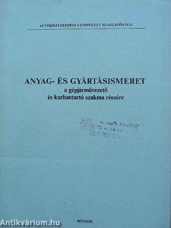 Anyag- és gyártásismeret