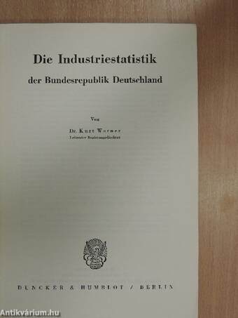 Die Industriestatistik der Bundesrepublik Deutschland