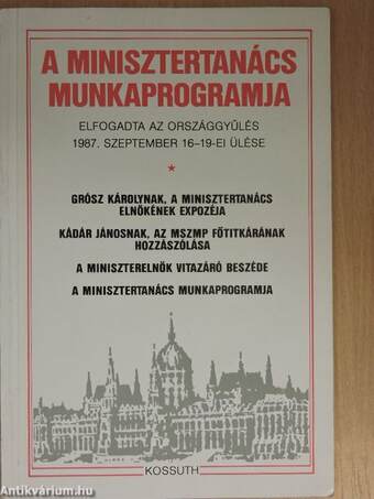 A Minisztertanács munkaprogramja