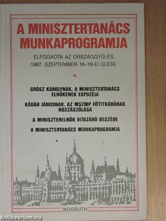 A Minisztertanács munkaprogramja