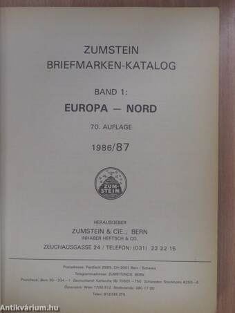 Zumstein Briefmarken-katalog - Nord Europa 1986/87