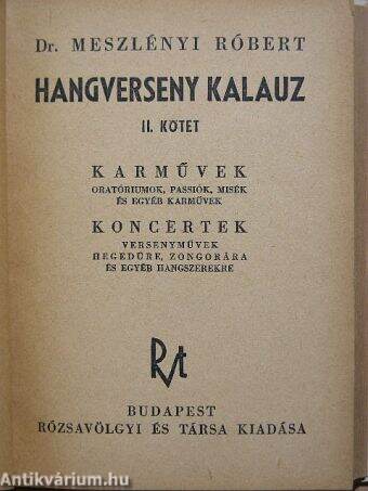 Hangverseny kalauz II.