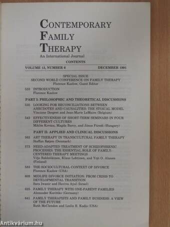 Contemporary Family Therapy December 1991