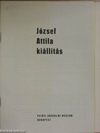 József Attila kiállítás