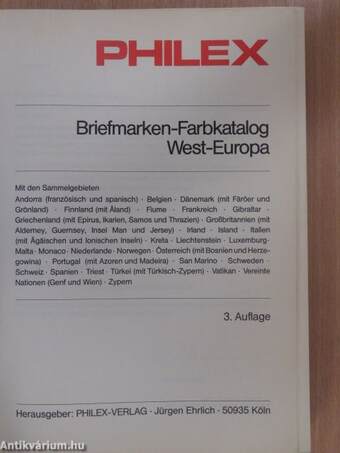 Philex Briefmarken-Farbkatalog - West-Europa