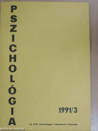 Pszichológia 1991/3.