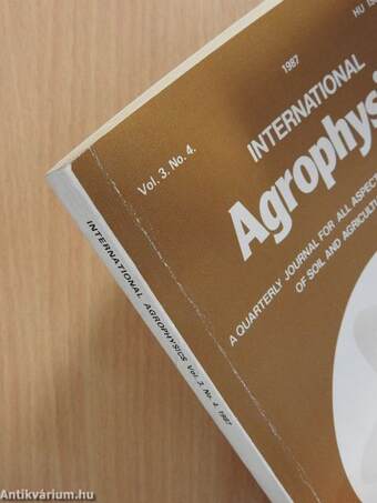 International Agrophysics Vol. 3. No. 4. 1987