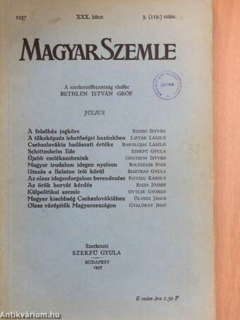 Magyar Szemle 1937. július