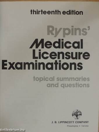 Rypins' Medical Licensure Examinations