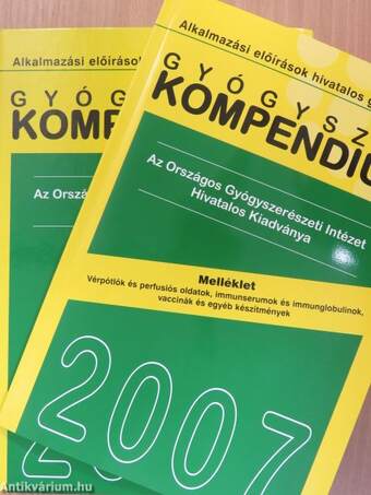 Gyógyszer kompendium 2007. I-II. - CD-vel