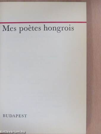 Mes poétes hongrois