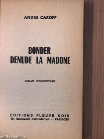 Bonder denude la Madone