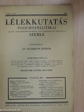 Lélekkutatás 1929/1.