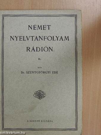 Német nyelvtanfolyam rádión II.