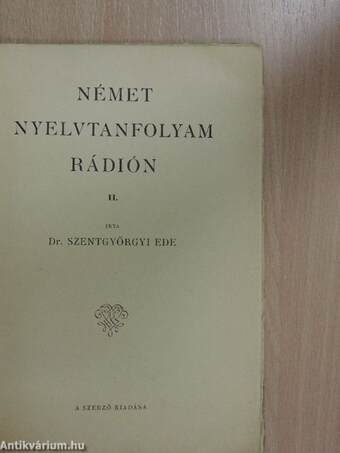 Német nyelvtanfolyam rádión II.