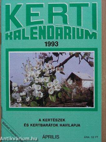 Kerti Kalendárium 1993. április