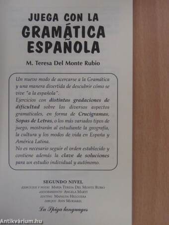 Juega con la Gramática Espanola