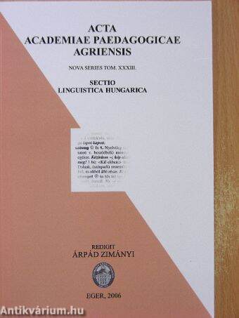 Acta Academiae Paedagogicae Agriensis