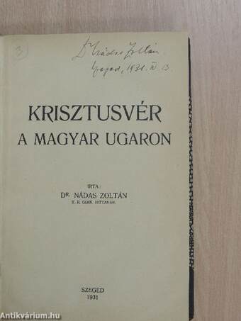 Krisztusvér a magyar ugaron