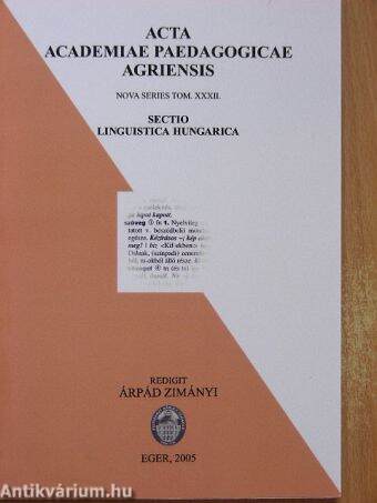 Acta academiae paedagogicae agriensis